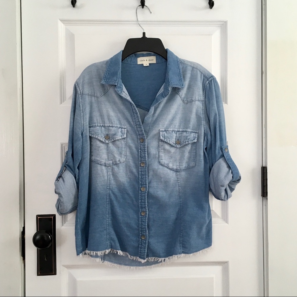 Christina Anstead Cloth & Stone Corduroy Blouse